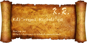 Környei Richárd névjegykártya