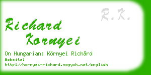 richard kornyei business card