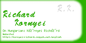 richard kornyei business card